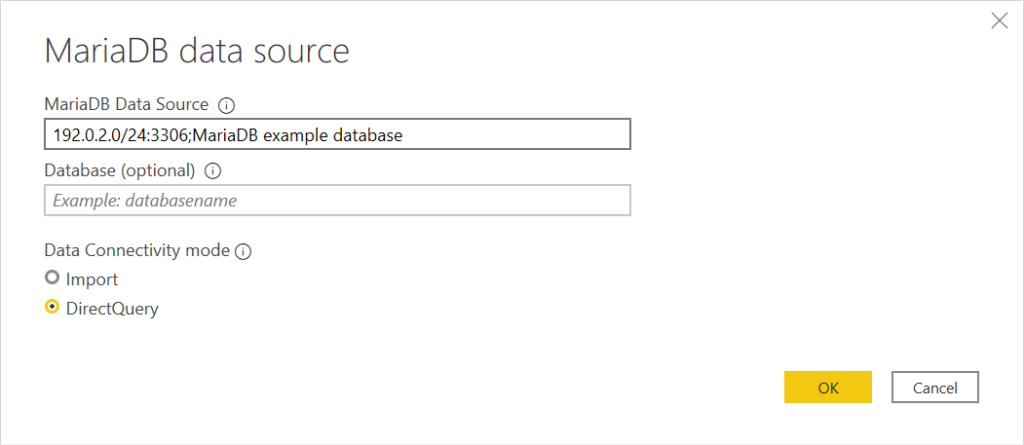 Connect Power BI to MariaDB